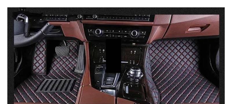 Automatte Passend Für VW Für GOL Custom Car Fußmatten Auto Teppiche Fuß Coche Zubehör Auto Fußmatten(Black Red) von YANGTINGTING