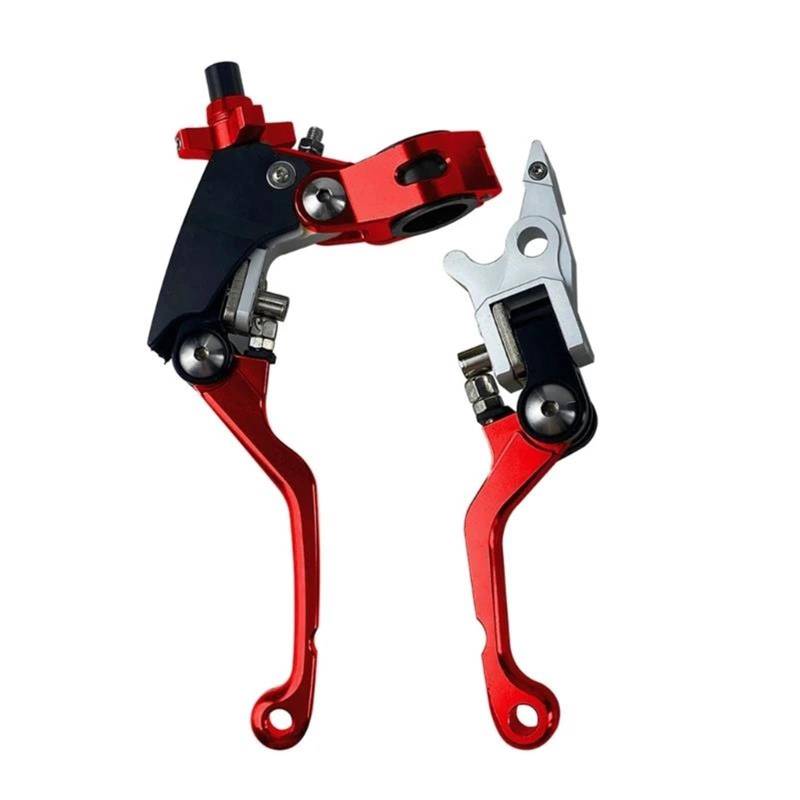 Bremshebel Für Motorräder Mit 7/8 Zoll 22 Mm Lenker Drop Shipping Universal-Motorräder-Einstellung Vorderradbremszylinder Bremskupplungshebel Kupplungshebel Motorrad(Red) von YANGTINGTING