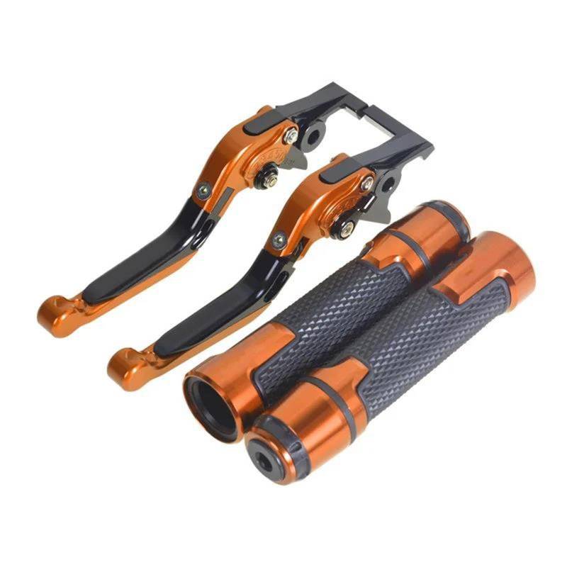 Bremshebel Für Xmax 250/300/400 Motorrad Bremse Kupplung Hebel Folding Erweiterbar Einstellbare Motorrad Teile Kupplungshebel Motorrad(Orange) von YANGTINGTING