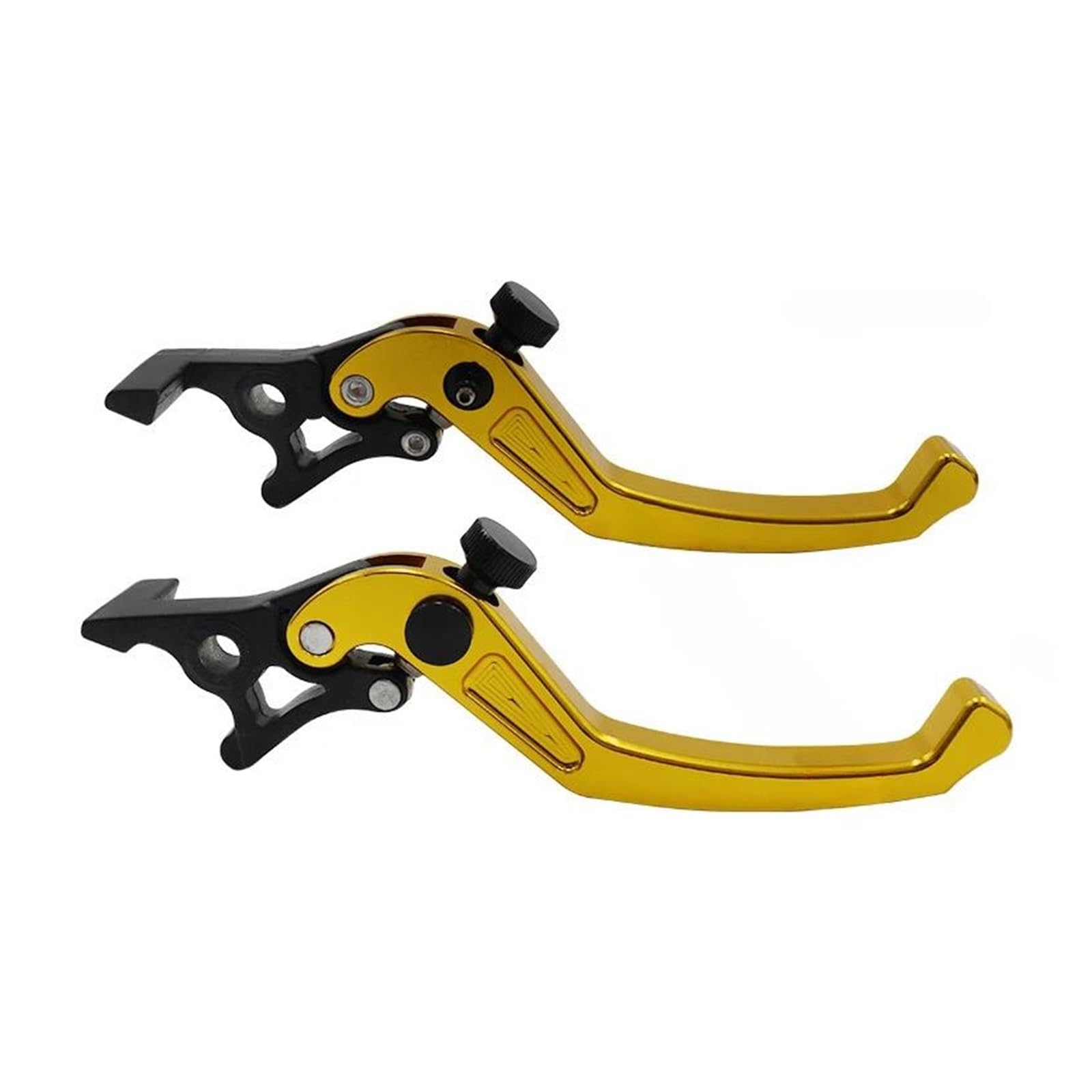 Bremshebel Motorrad-Doppelscheibenbremse Universelles CNC-verstellbares Aluminium-Doppelbremsgriffhebel Motorrad-Modifikationszubehör Kupplungshebel Motorrad(Gold) von YANGTINGTING