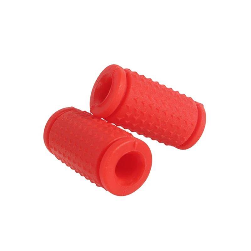 Fußrasten Motorra Gummi Abdeckung Motorrad Schaltknauf Fuß Pad Pedal Universal Moto Pedal Kick Start Fußrasten Pad Zubehör Fußrasten Motorrad(Red 2pc) von YANGTINGTING