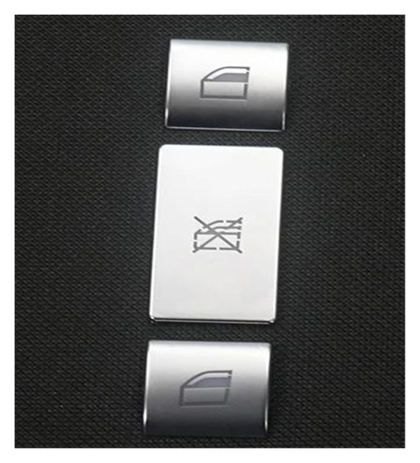 Interieur Dekor Zierleiste Für 3 Serie Für E46 1998-2004 Auto Zentrale Steuerung Panel Warnung Licht Schalter Taste Abdeckung Aufkleber Trim Mittelkonsole Dekor(A Model Silver 3 pcs) von YANGTINGTING