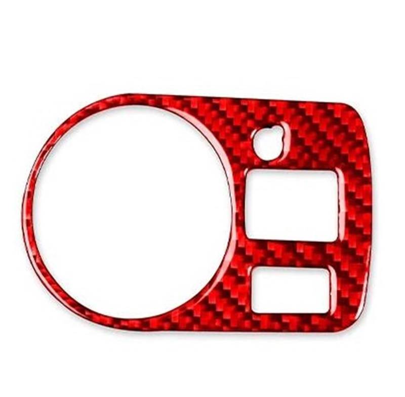 Interieur Dekor Zierleiste Für A3 Für S3 Für 8P 2006 2007 Carbon Fiber Scheinwerfer Schalter Panel Trim Auto Innen Dekorative Aufkleber Mittelkonsole Dekor(Red,LHD) von YANGTINGTING