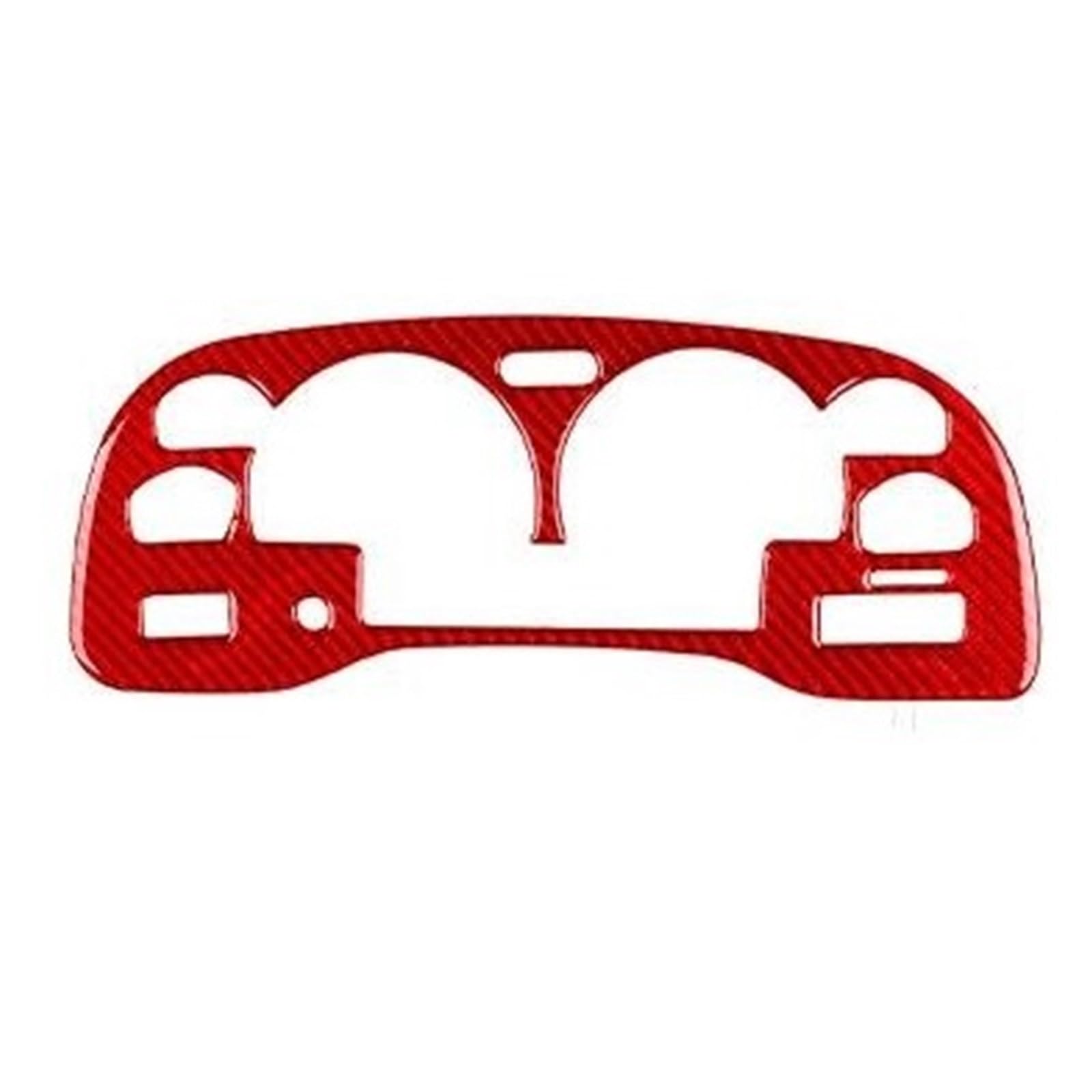 Interieur Dekor Zierleiste Für Dodge Für RAM 1998-2002 Carbon Faser Instrument Tacho Panel Trim Auto Innen Dekorative Aufkleber Mittelkonsole Dekor(Red) von YANGTINGTING