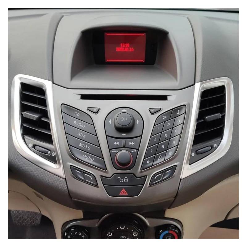 Interieur Dekor Zierleiste Für Ford Für Ecosport Für Fiesta 2009-2013 Auto Interior Center Konsole Air Outlet Vent Panel Abdeckung Trim Auto-Styling Aufkleber Mittelkonsole Dekor von YANGTINGTING