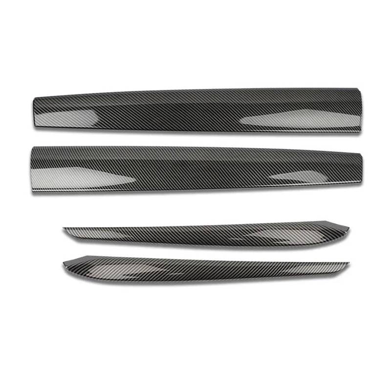 Interieur Dekor Zierleiste Für Tesla Für Modell 3 Für Modell Für Y Dashboard Panel Aufkleber Center Konsole Dekor Trim Zubehör ABS Aufkleber Carbon Faser Look Mittelkonsole Dekor(4Pcs Gloss Carbon) von YANGTINGTING