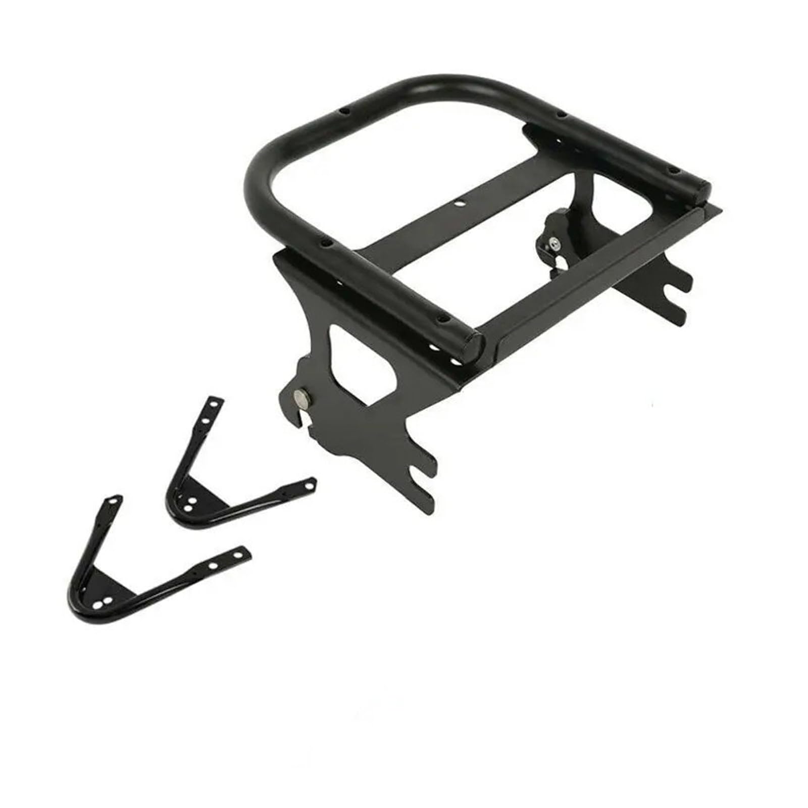 Motorrad-hinterer Gepäckbrücke Für Tour Für Pack Für Touring Für Electra Für Glide Für Road Für King Für FLHT Für FLHX 1997-2008 Motorrad Pack Gepäckträger Kit Hinten Gepäck Rack(Schwarz) von YANGTINGTING