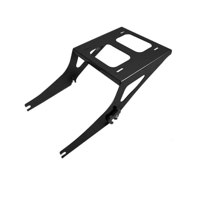 Motorrad-hinterer Gepäckbrücke Für Tour Für Pak Für Fat Für Boy Für FLSTF 2008-2017 Motorrad Schwarz/Chrom Pack Stamm Halterung Rack Hinten Gepäck Rack(Schwarz) von YANGTINGTING