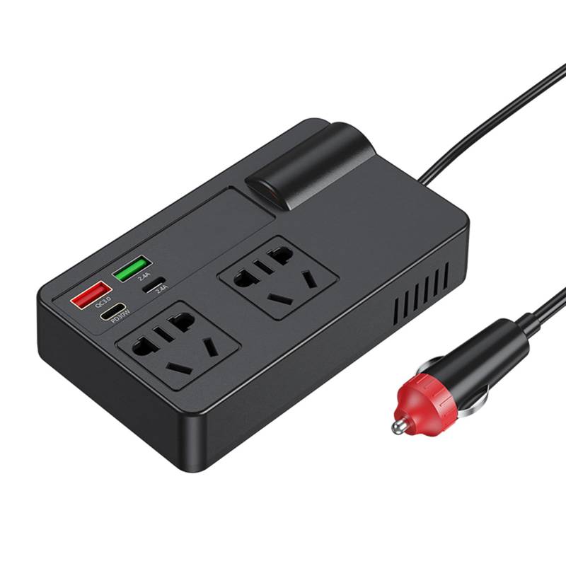 YAOGUI Auto Plug Adapter Auslass Mit PD30W Typ C & USB A Port 120W Auto Wechselrichter DC12V-24V Bis V Auto Reiseadapter von YAOGUI