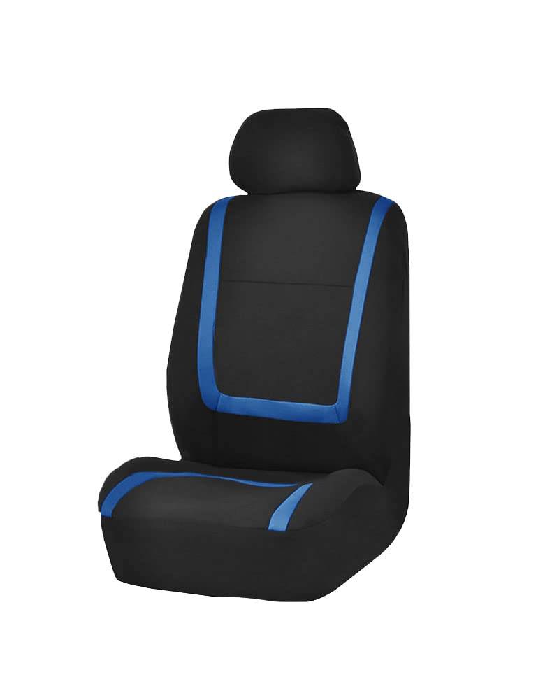 YAOTT Universal-Farbspleißen Einteiliger Autositzschoner Auto-Sitzbezüge-Set Autositzschutz Elastische Säume Autozubehör-Set Rücksitzschutz für die meisten Auto-SUV DBlau von YAOTT