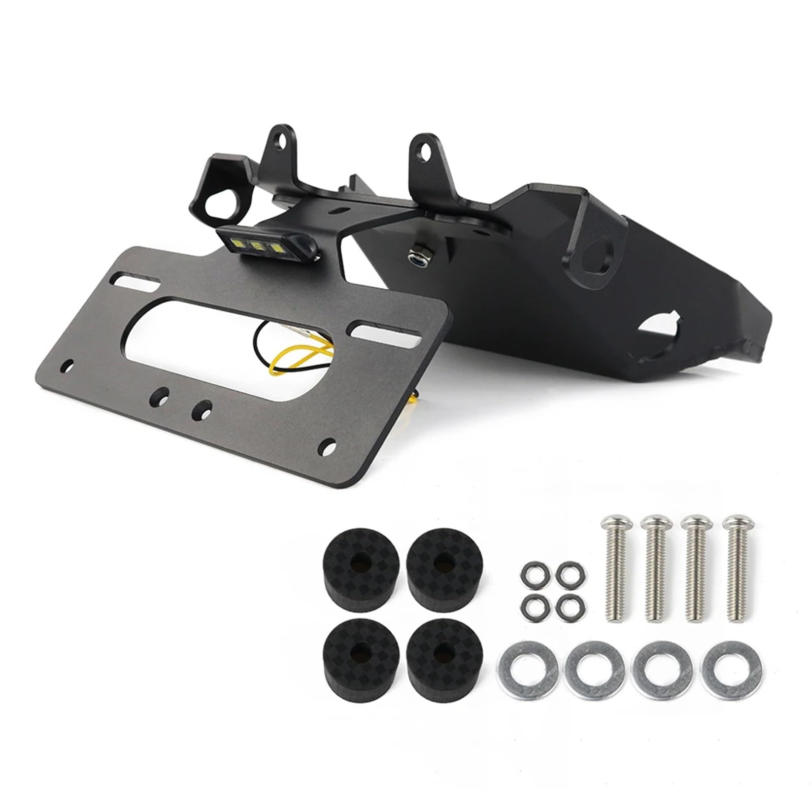 YAQEMOE Kennzeichenhalter Motorrad Kompatibel Mit Ducati Für Monster 696 2008-2014 Für 1100 2009-2015 Für EVO 2011-2015 Für S 2009-2015 Motorrad-Kennzeichenhalterung von YAQEMOE