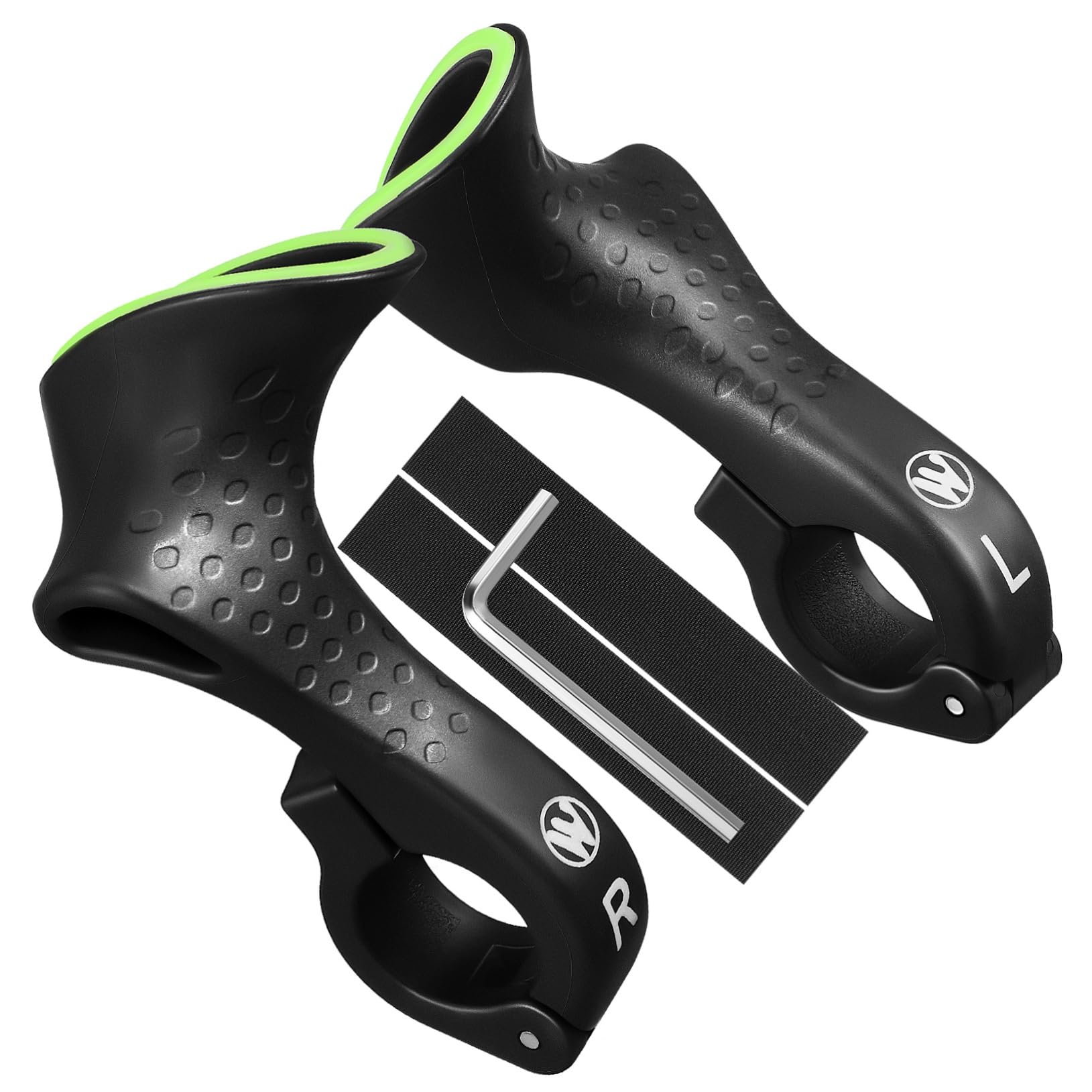 YARNOW 1 Paar Fluoreszierender Handgriff Lenkerendstopfen Lenkergriffe Für Fahrräder Lenkerenden Fahrradlenkergriff Fahrrad Rest Lenker Bullhorn-lenker Fahrradgriffe Lenker Black Pa-nylon von YARNOW