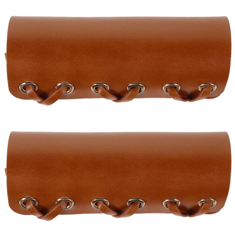 YARNOW 1 Satz Fahrradgriff gerätestiel hand2grip Fahrradlenker Zubehör fahradzubeör bike grips Bremsbeläge für Elektroroller Outdoor-Fahrradzubehör Anti-Rutsch-Griffe PU-Leder Light Brown von YARNOW