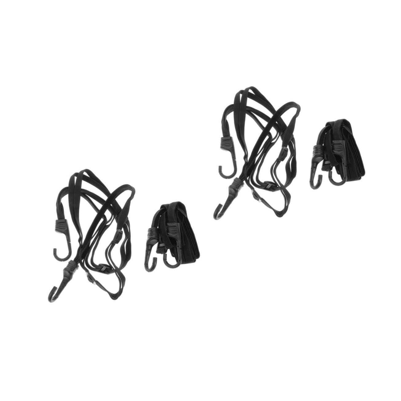 YARNOW 2 Sätze Gummibandriemen Gummiseil Gepäckgurt Gepäck Spanngurt Fahrrad Gurt Motorradhelm Halter Helmzubehör Elastisches Seil Motorradgurte Für Ladung Black 2 Stück * 2 von YARNOW