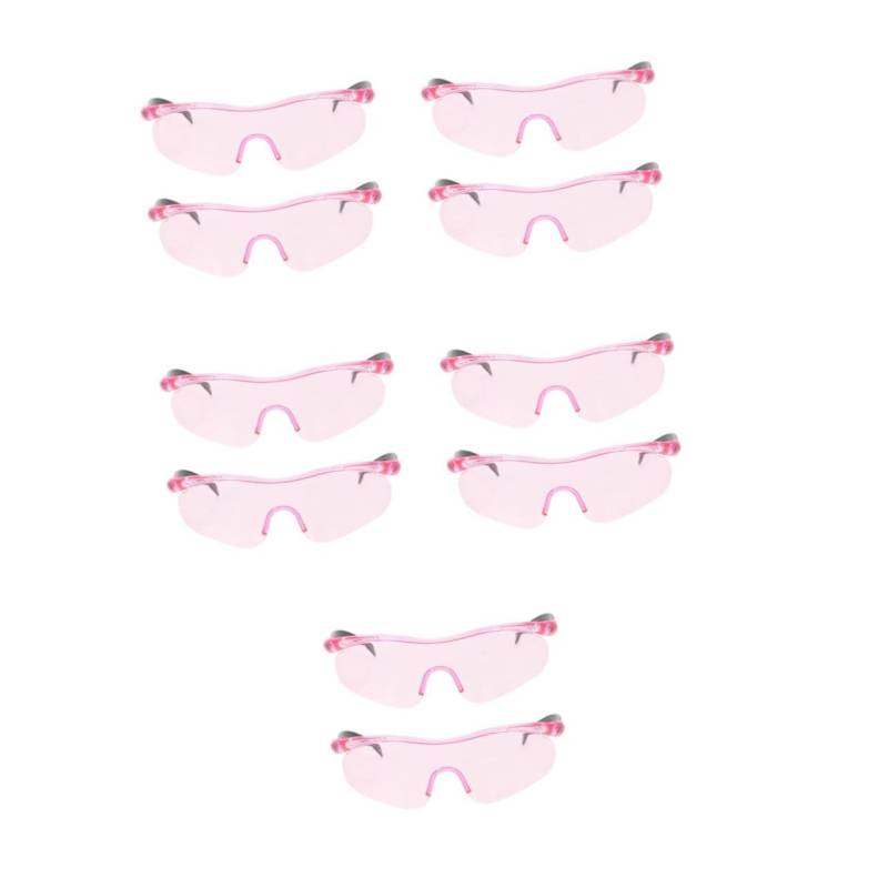 YARNOW 5 Sätze Kinderbrillen Baubrillen Chemie Brille Schutzbrille Masse Arbeitsschutzbrille Sicherheitsglas Sicherheits-sonnenbrille Augenschutz Rosa Pc-polycarbonat 2 Stück * 5 von YARNOW