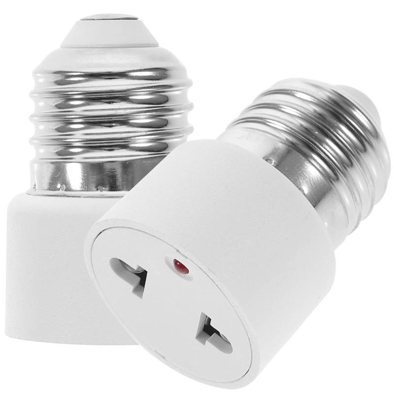 YARNOW E27 Konverter Steckdose Licht Steckdose Adapter 2 Stücke Beleuchtung Zubehör Lampe Steckdose Adapter Glühbirne Zu Steckdose Konverter Lampenfassung E27 Adapter Zubehör B22 von YARNOW