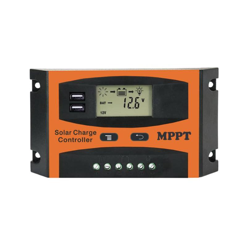 YARNOW MPPT Solarladeregler 40A Für 12V/24V Systeme Solar Charge Controller Mit LCD Display Und Dual USB Anschlüssen Integrierter Timer Für Solarpanels Und Batteriespeicher von YARNOW