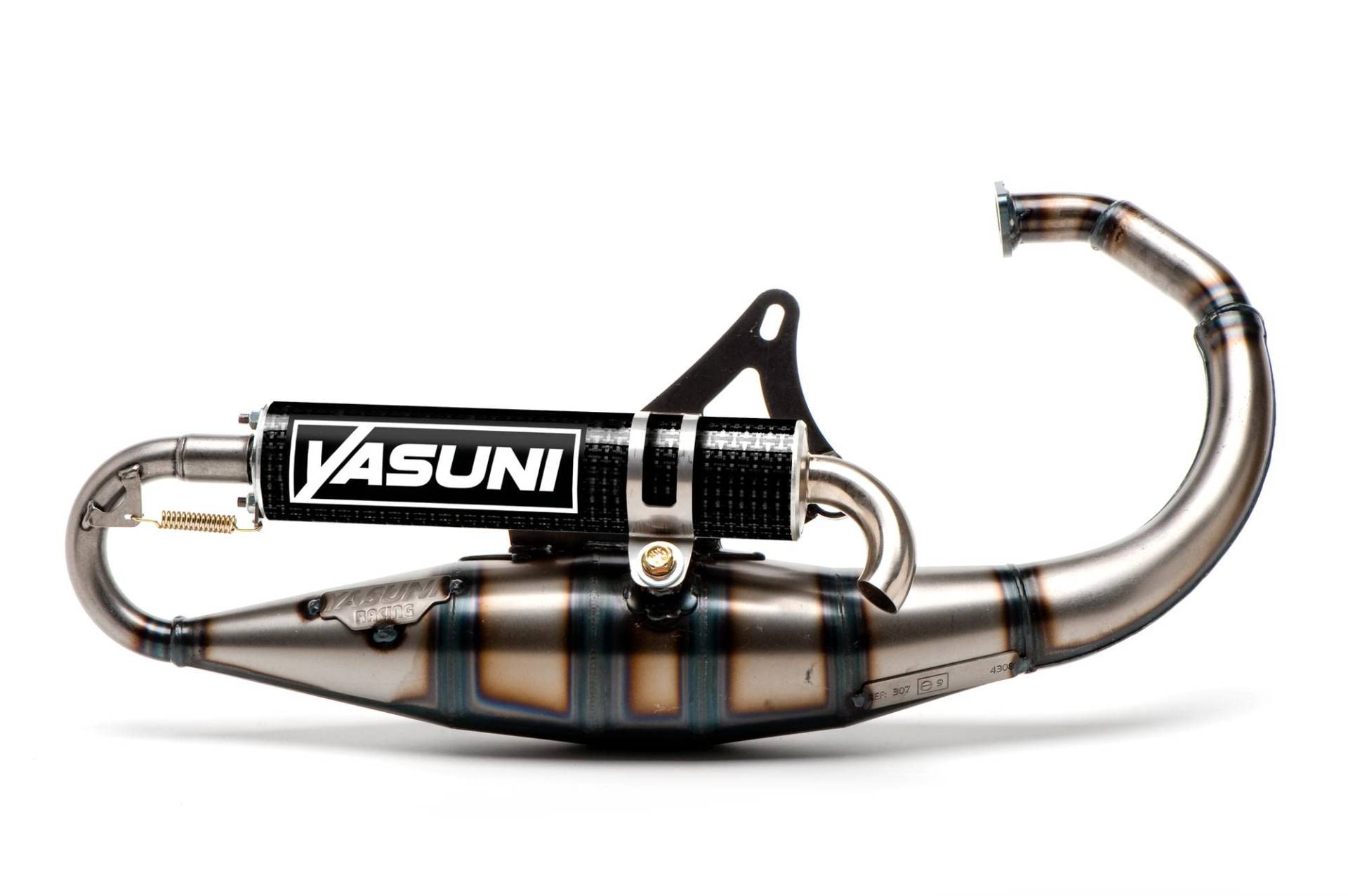 Auspuff Yasuni Scooter R Carbon für Minarelli stehend von YASUNI