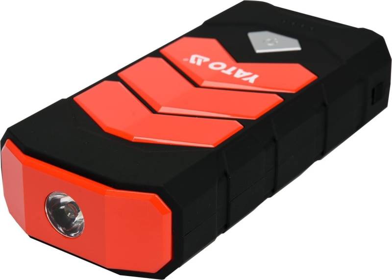 YATO Profi Powerbank mit Jumpstarter 200A/400A/9000 mAh | 5V/2A USB | 12V 3,5A | Notlicht | Tragbare Auto Starthilfe Autobatterie Anlasser Taschenlamp von YATO