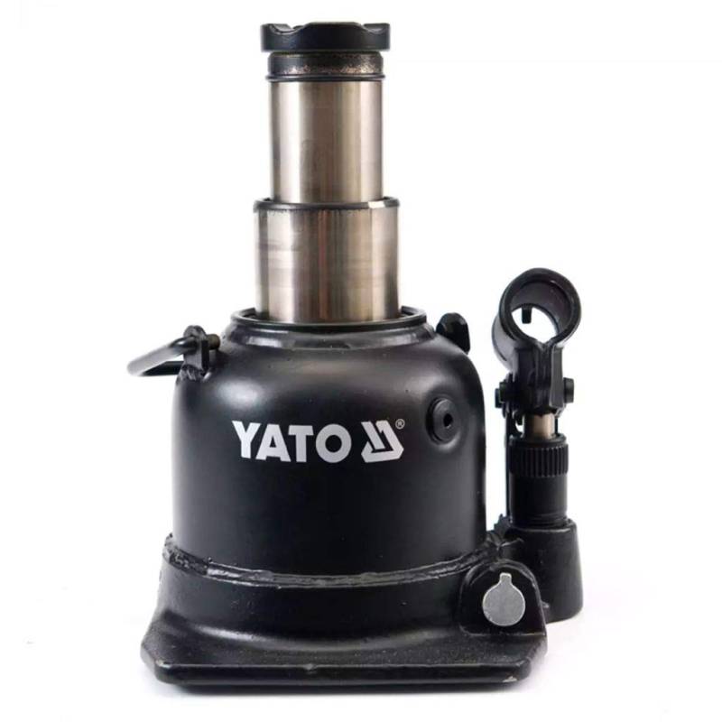 Yato YT-1713-Cric Hydraulischer Wagenheber, 10t in Zwei Schritten, Low Profile, schwarz von YATO