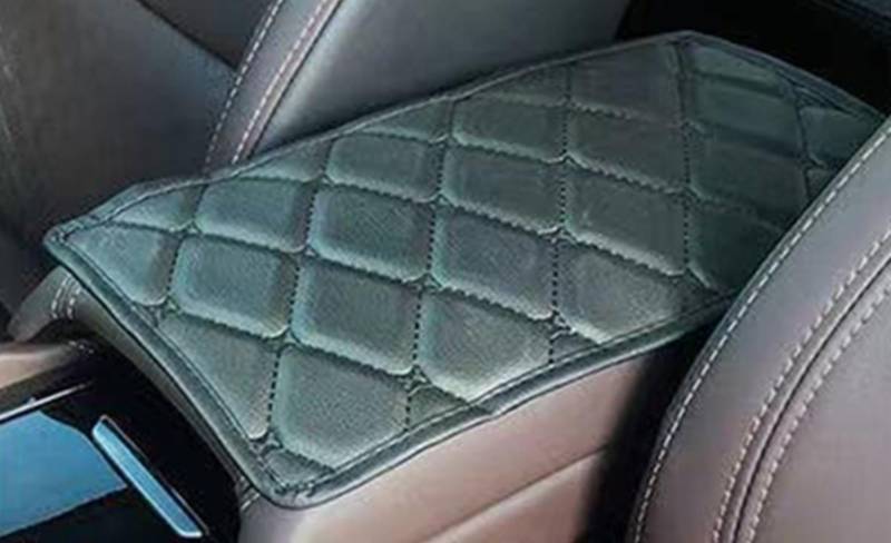 Abdeckung Armlehnenmatte Staubdichtes Kissen Automobil-Innenzubehör (reines Schwarz) Passend für die meisten Automodelle von YAZOLAS