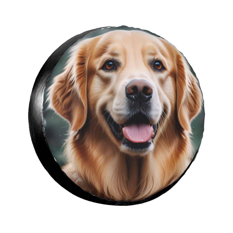 Golden Retriever Hunde-Ersatzrad-Abdeckung, universal, wasserdicht, für Wohnmobile und LKWs von YBAOFU