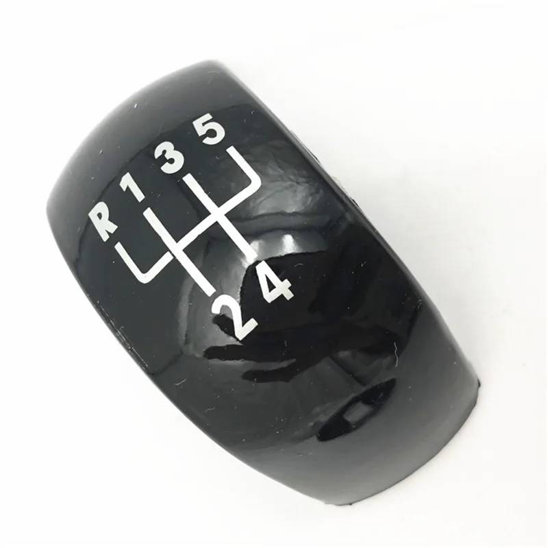 Auto Schaltknauf Schwarz Chrom Auto Schaltknauf Kopfball Hebel Stick Cap Top Cover Kompatibel Mit Skoda Octavia MK2 II (04-08) II FL (08-11)(5 Speed Black) von YBCVEPQ