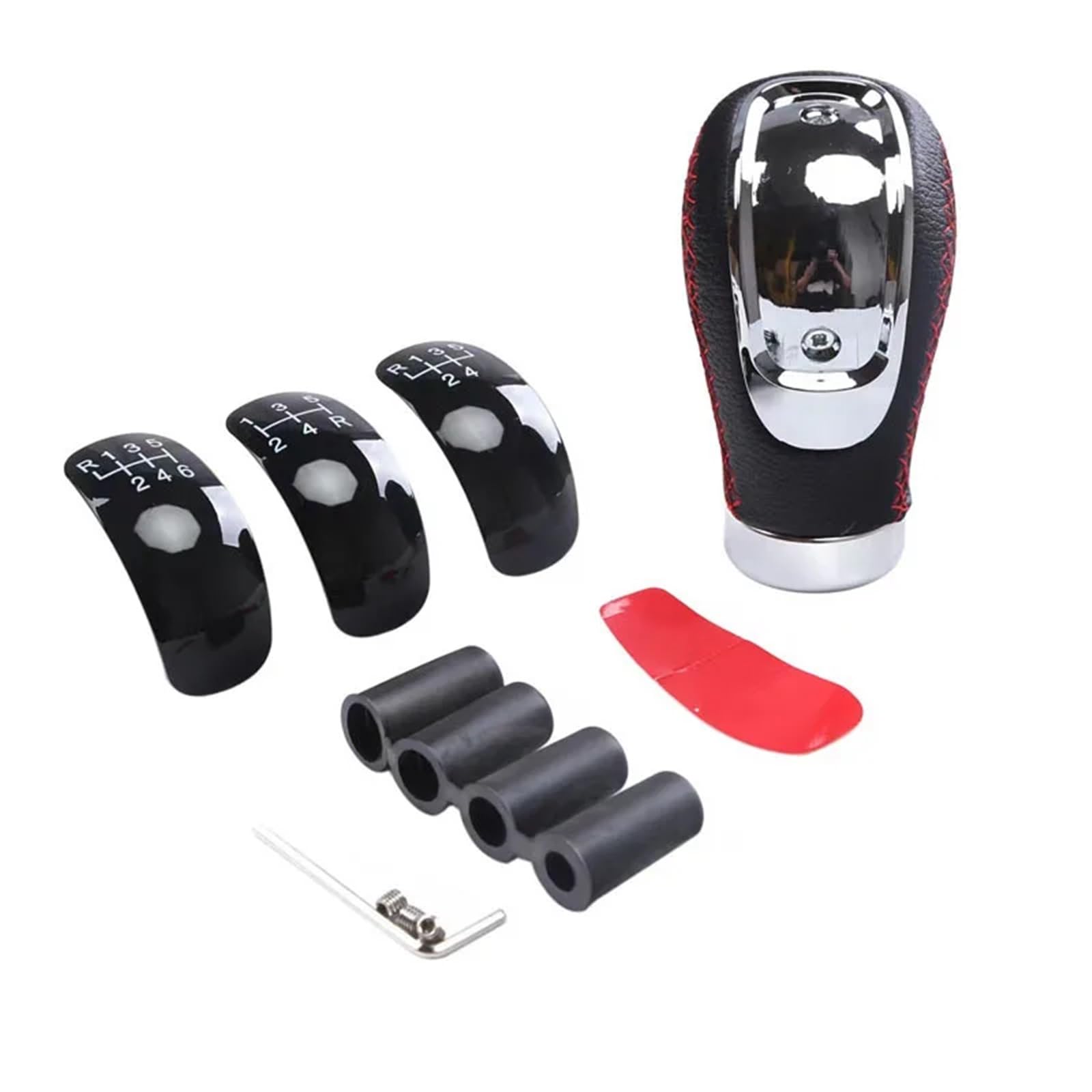 Auto Schaltknauf Universal 5/6 Gang Schaltknauf Shifter Hebel Griff Stick PU Auto Zubehör Für Alle Manuellen Auto Schalthebel Tuning(Speed 5-6 1set) von YBCVEPQ