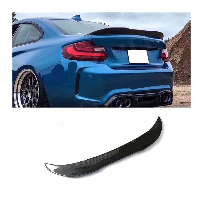 Auto Spoiler Wing Für 2er F22 F87 M2 220i 228i M235i 2014–2019, PSM-Stil, Kohlefaser/FRP, schwarzer Hecklippenspoiler, Entenflügel(FRP black Original) von YBCVEPQ