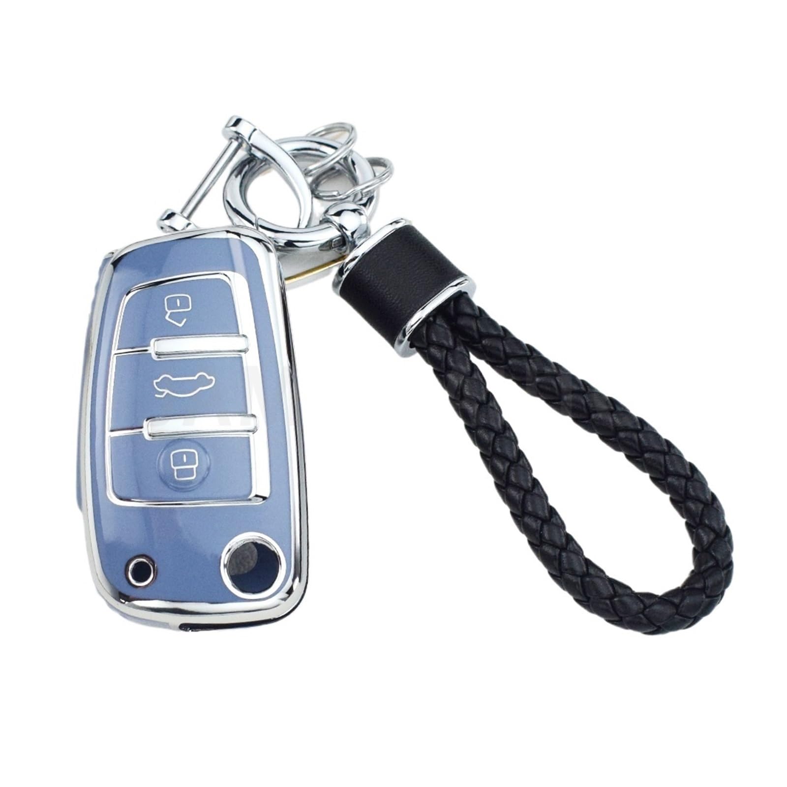 Autoschlüssel Gehäuse Für A1 A3 A6 A6L Q2 Q3 Q7 TTS R8 S6 RS3 Schutz TPU Auto Flip Schlüssel Fall Abdeckung Shell Fob Schlüsselbund Auto Zubehör(Set 6) von YBCVEPQ