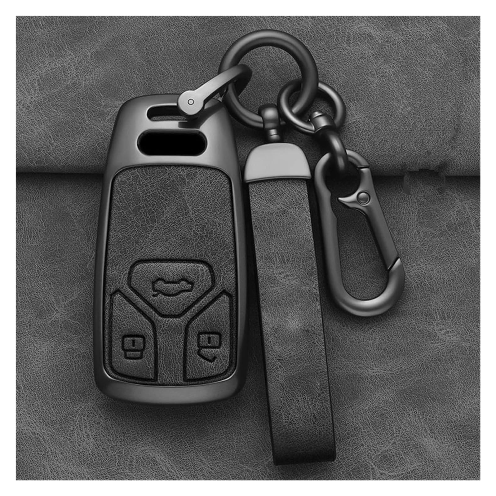 Autoschlüssel Gehäuse Für A6 A5 Q7 S4 S5 A4 B9 Q7 A4L 4m TT TTS RS 8S 2016 2017 2018 Legierung Stil Auto Schlüssel Fall Abdeckung Shell Fob Zubehör(B Grey) von YBCVEPQ