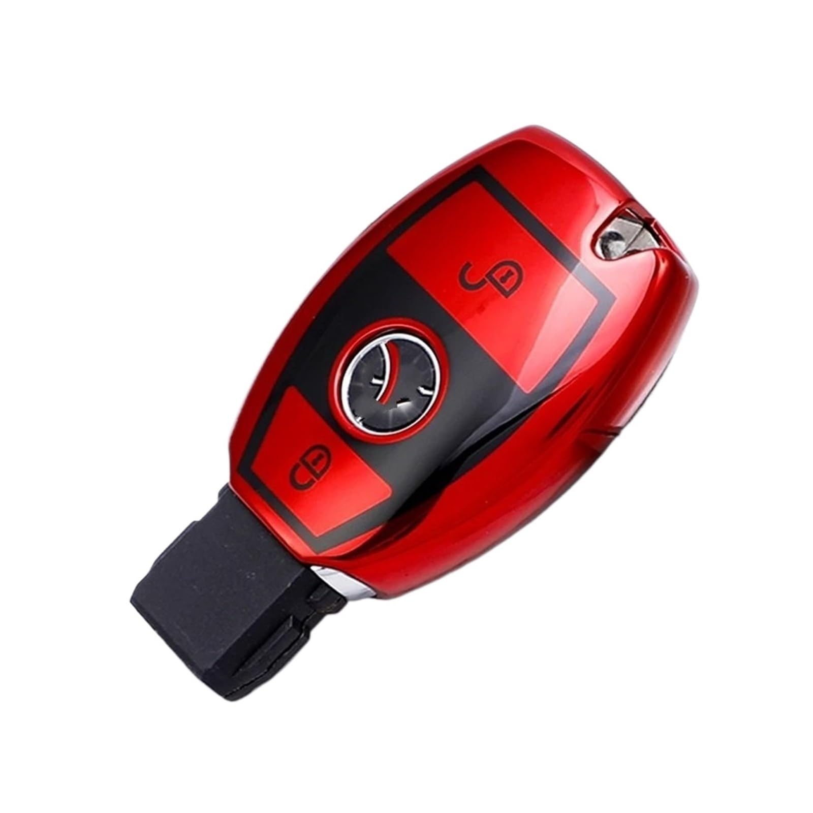 Autoschlüssel Gehäuse Für Benz W203 W204 W212 C180 GLK300 CLS CLK CLA SLK CSE Klasse Zubehör 2 Tasten Weiche TPU Auto Schlüssel Fall Abdeckung Shell(Black Keychain) von YBCVEPQ