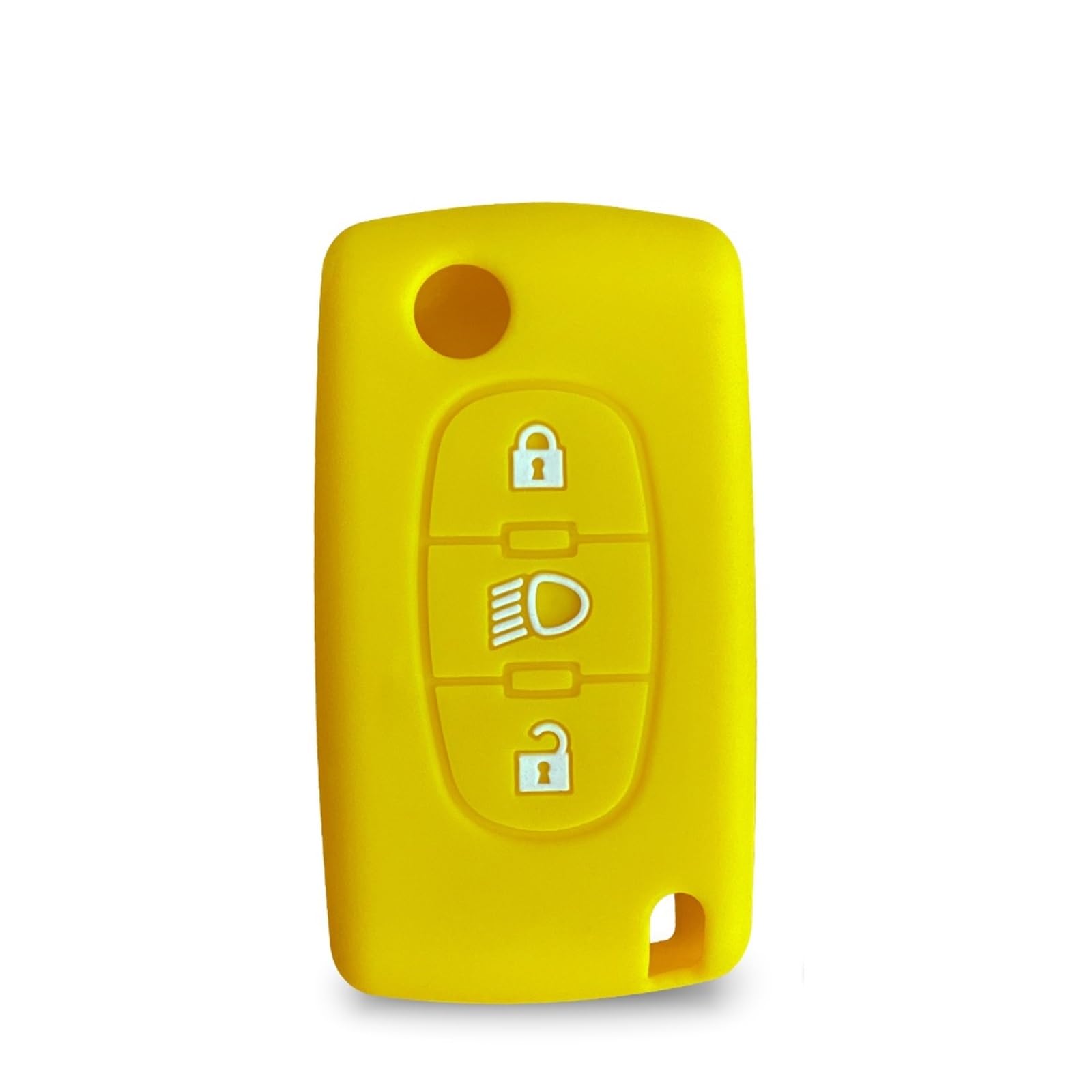 Autoschlüssel Gehäuse Für Citroen C4 Flip Remote Auto Schlüssel Fall Für Citroen C4 Kaktus Grand Picasso C5 C8 3 Tasten Auto Zubehör schlüsselbund(1yellow) von YBCVEPQ