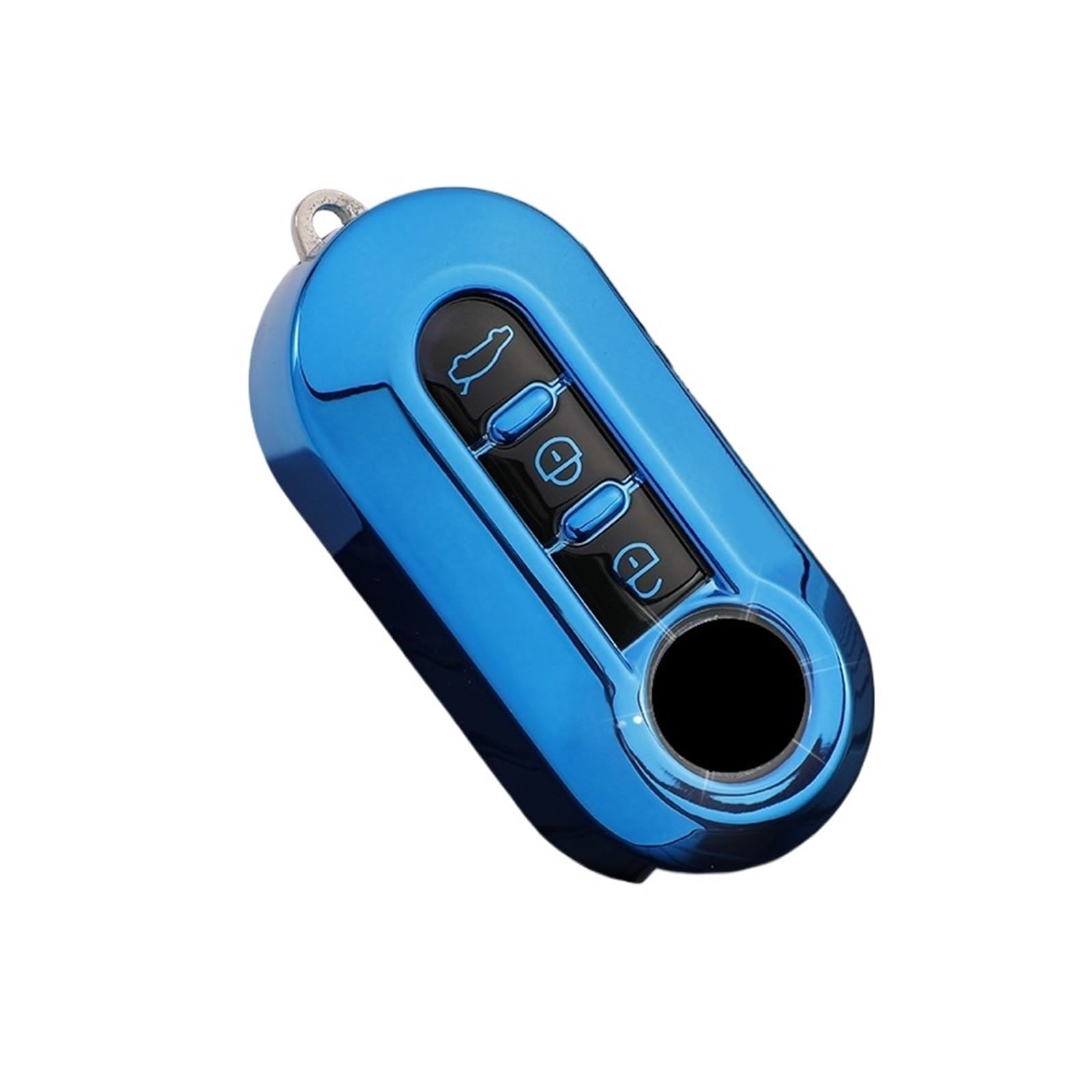 Autoschlüssel Gehäuse Für FIAT Ducato Panda Grande Punto Lancia Musa 3 Tasten TPU Auto Flip Schlüssel Fall Abdeckung Auto Shell Fob Schlüssel Abdeckung Schlüssel Shell(Blue) von YBCVEPQ