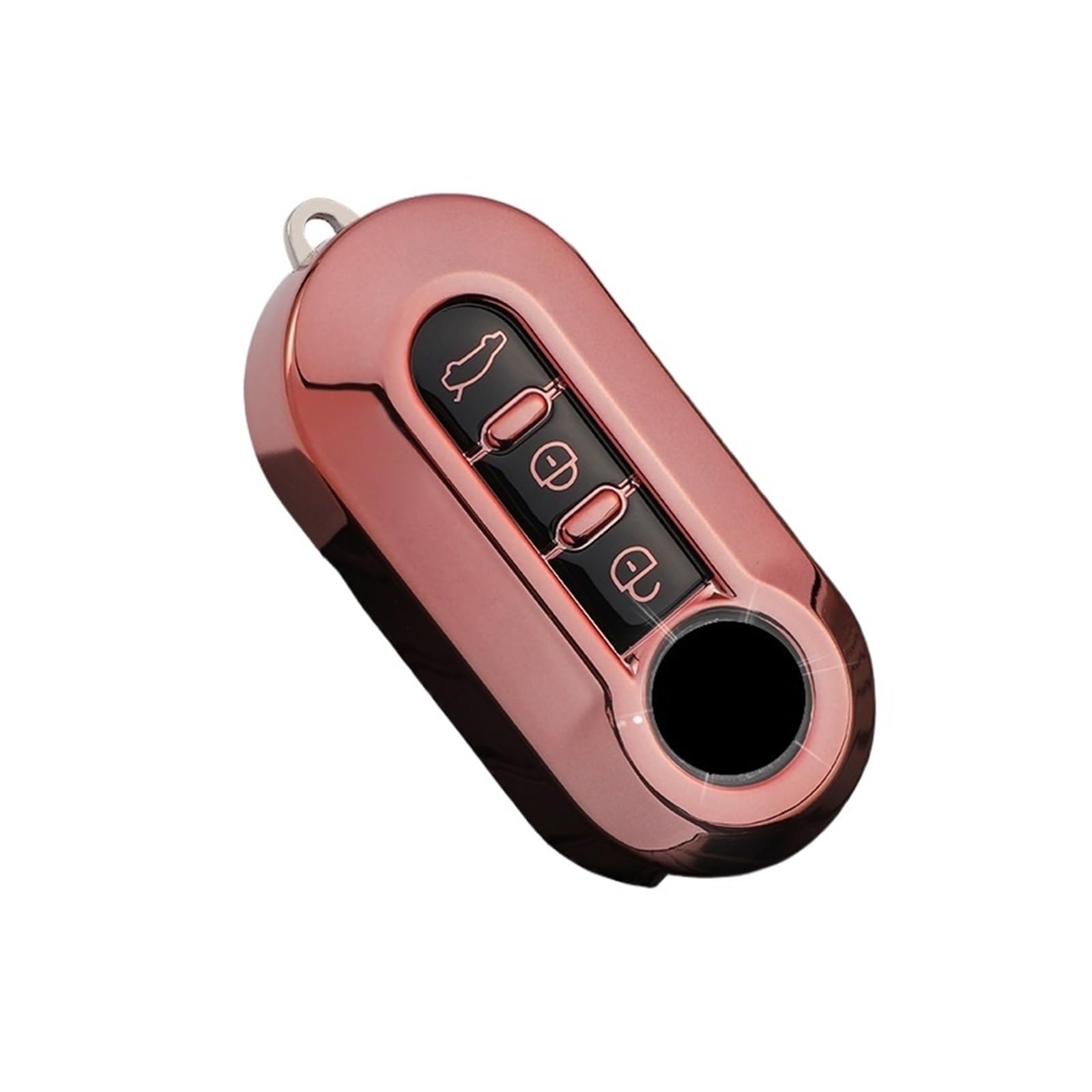 Autoschlüssel Gehäuse Für FIAT Ducato Panda Grande Punto Lancia Musa 3 Tasten TPU Auto Flip Schlüssel Fall Abdeckung Auto Shell Fob Schlüssel Abdeckung Schlüssel Shell(Pink) von YBCVEPQ