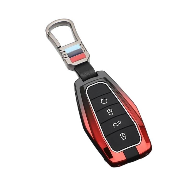 Autoschlüssel Gehäuse Für Geely Coolray X6 Emgrand Global Hawk GX7 Fernbedienung Zubehör Auto-Styling Schlüsselbund Auto Key Fob Abdeckung Fall Shell Halter Set(Black) von YBCVEPQ