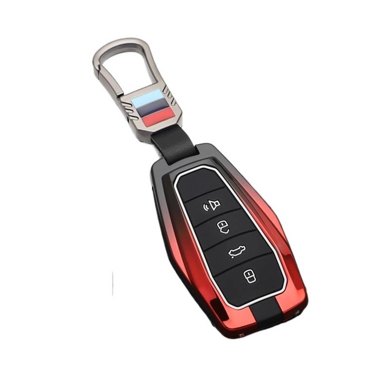 Autoschlüssel Gehäuse Für Geely Coolray X6 Emgrand Global Hawk GX7 Fernbedienung Zubehör Auto-Styling Schlüsselbund Auto Key Fob Abdeckung Fall Shell Halter Set(Red) von YBCVEPQ