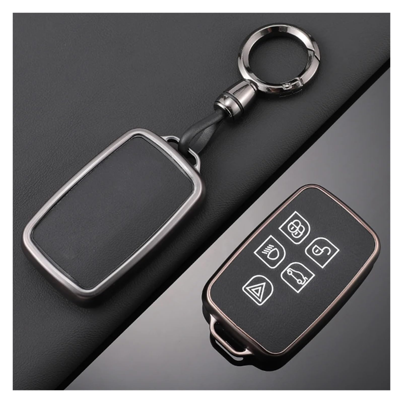 Autoschlüssel Gehäuse Für Land Rover Range Rover Sport Velar Evoque Freelander2 Entdeckung Jaguar XF XJ TPU Auto Schlüssel Fall Volle Abdeckung Shell Fob(Style D) von YBCVEPQ