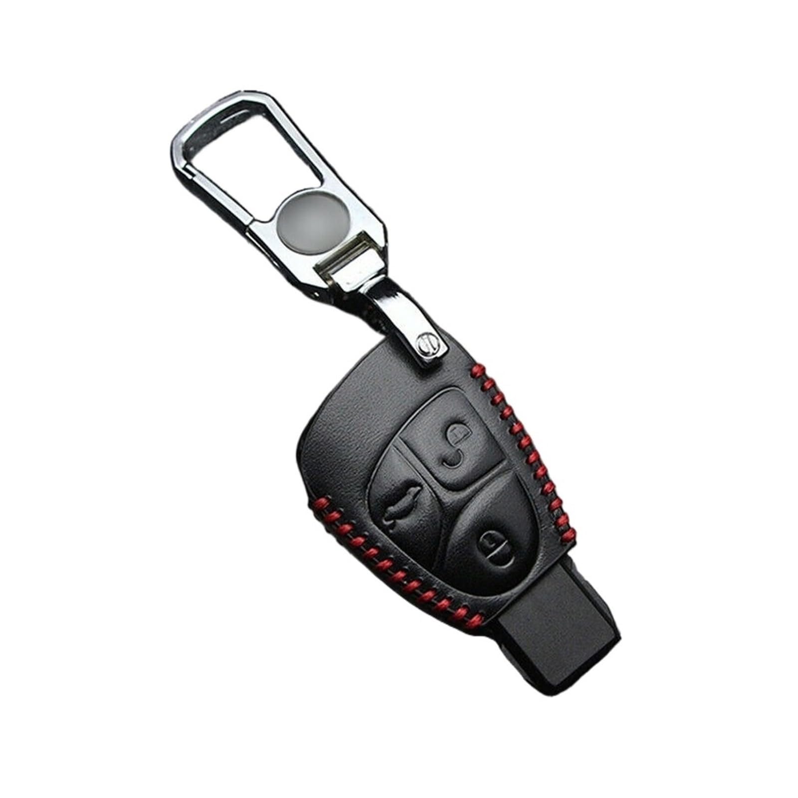 Autoschlüssel Gehäuse Für Mercedes Benz CBER Klasse GL CLS CLK SLK W203 W211 W204 3 Tasten Kette Fernbedienung Auto Schlüssel Fob Fall Abdeckung Halter Shell(Black Red) von YBCVEPQ