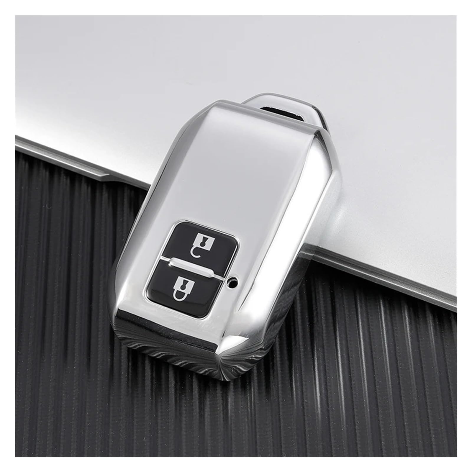 Autoschlüssel Gehäuse Für Suzuki Swift Wagon R Keyless Shell Fernbedienung Schutz Zubehör 2 Taste Weiche TPU Auto Schlüssel Abdeckung Schlüssel Fall(Silver) von YBCVEPQ