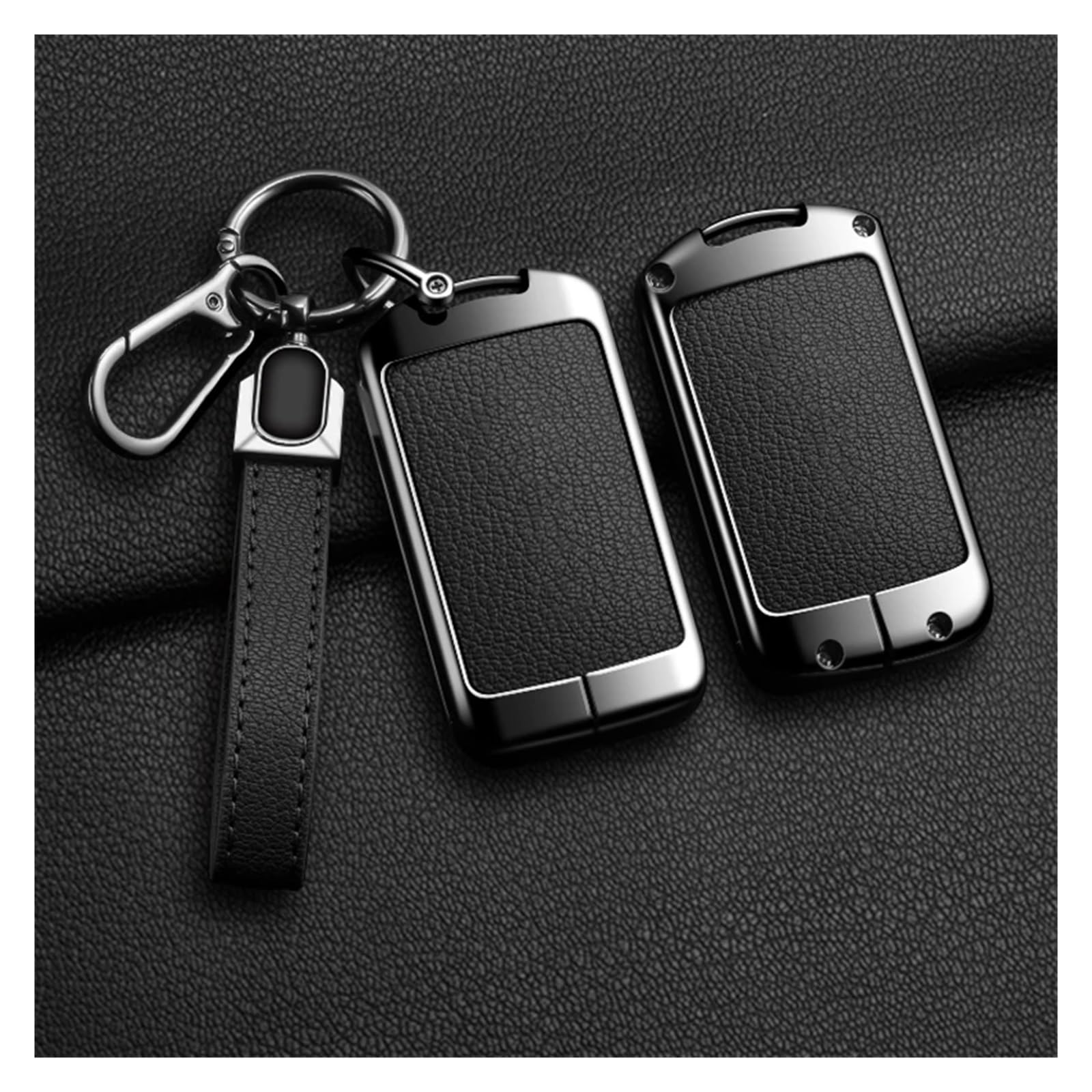 Autoschlüssel Gehäuse Für Volvo C40 S60 S90 XC40 XC60 XC90 V60 V90 T6 T8 2024 Legierung Stil Auto Schlüssel Fall Abdeckung Shell Fob(A Black 1) von YBCVEPQ