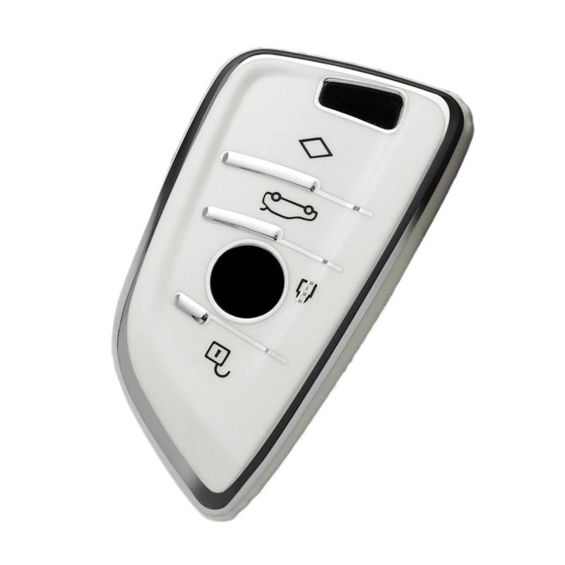 Autoschlüssel Gehäuse Für X1 X3 X4 X5 X6 F15 F16 G30 3 5 7 Serie G11 F48 Zubehör Schlüsselbund TPU Auto Fernbedienung Schlüssel Fall Abdeckung Shell Fob(White) von YBCVEPQ