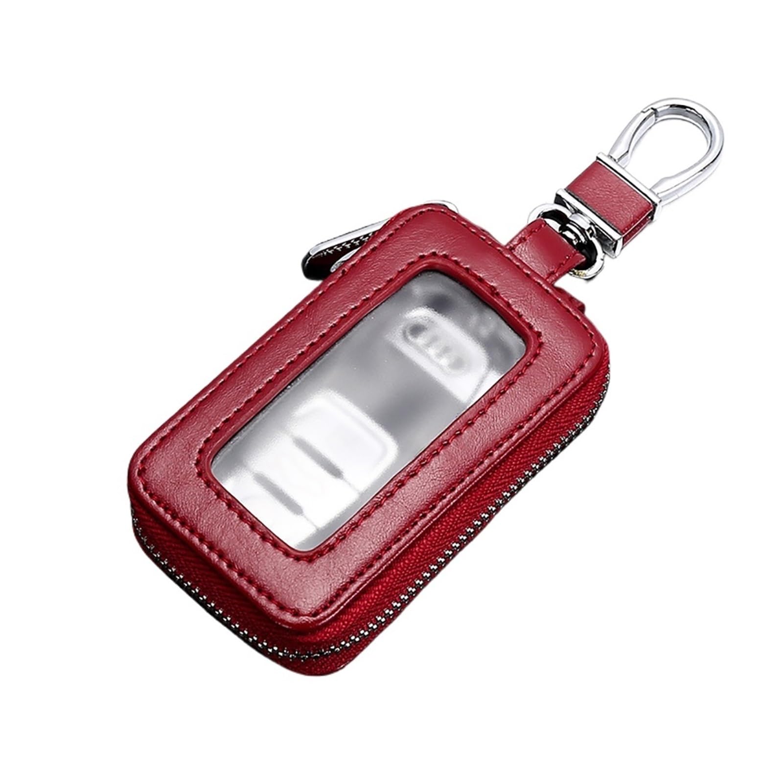 Autoschlüssel Gehäuse Universal Auto Fernbedienung Mini Schlüssel Taschen Transparent Sichtbar Schlüsselbund Fall Schlüssel Lagerung Schutz Tasche Schlüssel Abdeckung(Red) von YBCVEPQ