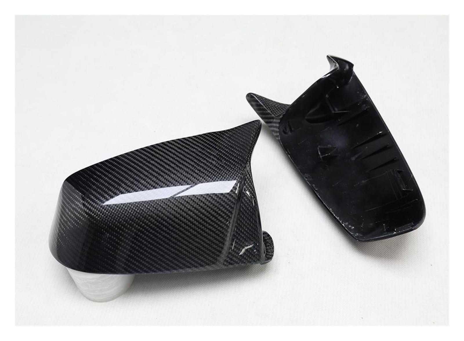 YBDFCBF 08–12 kompatibel for BMW 5/6/7 Serie E60 F10 GT F07 F06 F12 F13 F01 F02 Ersetzen Sie den Stil OX Horn Look ABS/Carbonfaser-Rückspiegelabdeckung(Carbon Fiber) von YBDFCBF