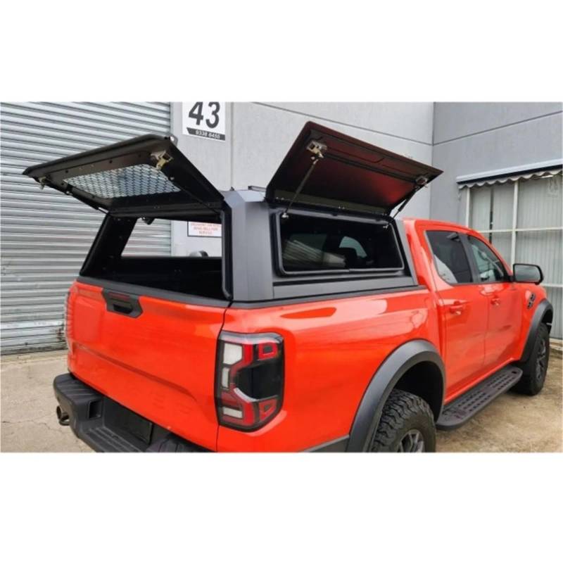 YBDFCBF 6 FT Laderaumabdeckung Pickup Truck Topper kompatibel for Toyota Tundra 2013–2025 Bettdecke mit Schloss, LKW-Ladefläche, Hardtop-Baldachin, Zubehörabdeckungen(Style B:Side Glass Sliding Window von YBDFCBF