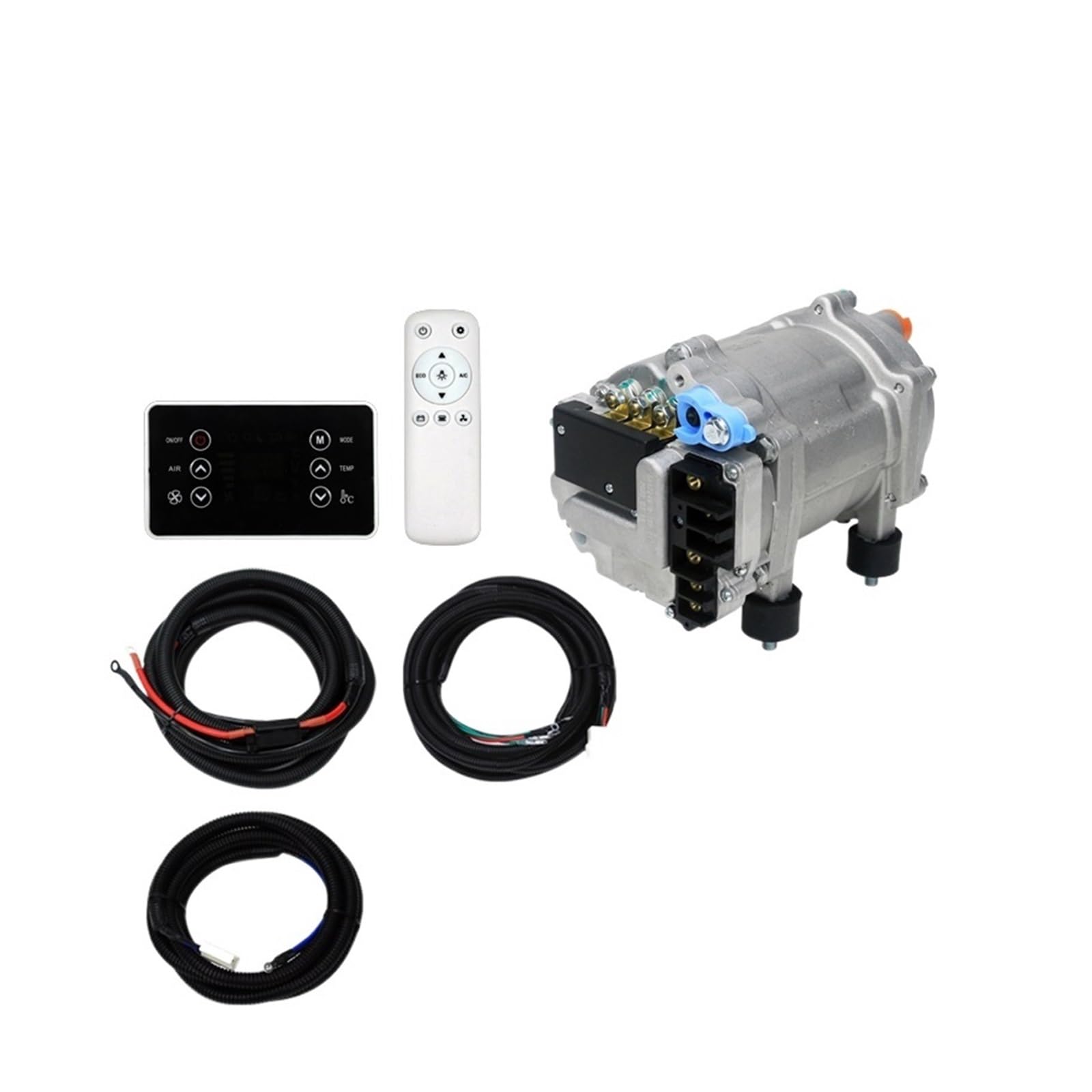 YBDFCBF Auto-Elektro-Wechselrichter, energiesparender Kompressor 12 V/24 V, Wohnmobil, Wohnmobil, LKW, Traktor, Neue Energieumwandlung, Parkklimaanlage(Set C 12V) von YBDFCBF