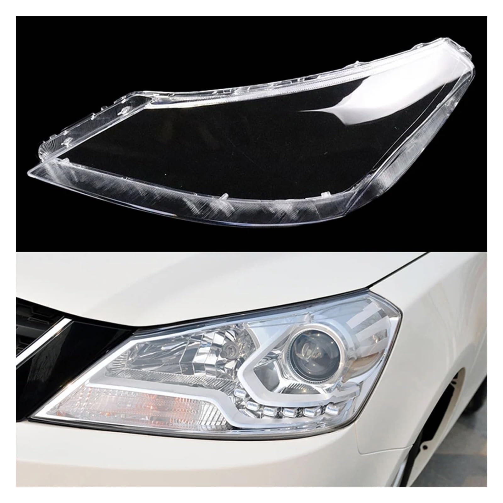 YBDFCBF Auto Front Scheinwerfer Abdeckung for Dongfeng Aeolus S30 H30 2013 2014 Scheinwerfer Transparent Lampenschirme Lampe Licht Objektiv Glas Shell(Left) von YBDFCBF