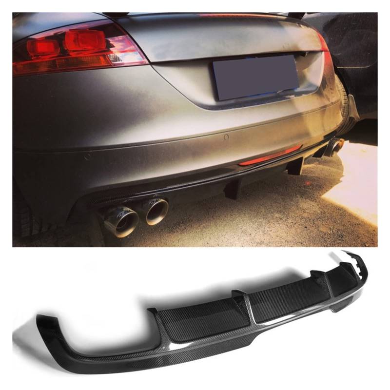 YBDFCBF Auto-Heckstoßstangen-Diffusor-Lippenspoiler, kompatibel for Audi TTS Stoßstange 2008–2014 TT 2013 2014. Heckstoßstangen-Diffusor-Lippenspoiler aus Kohlefaser(Carbon Fiber) von YBDFCBF