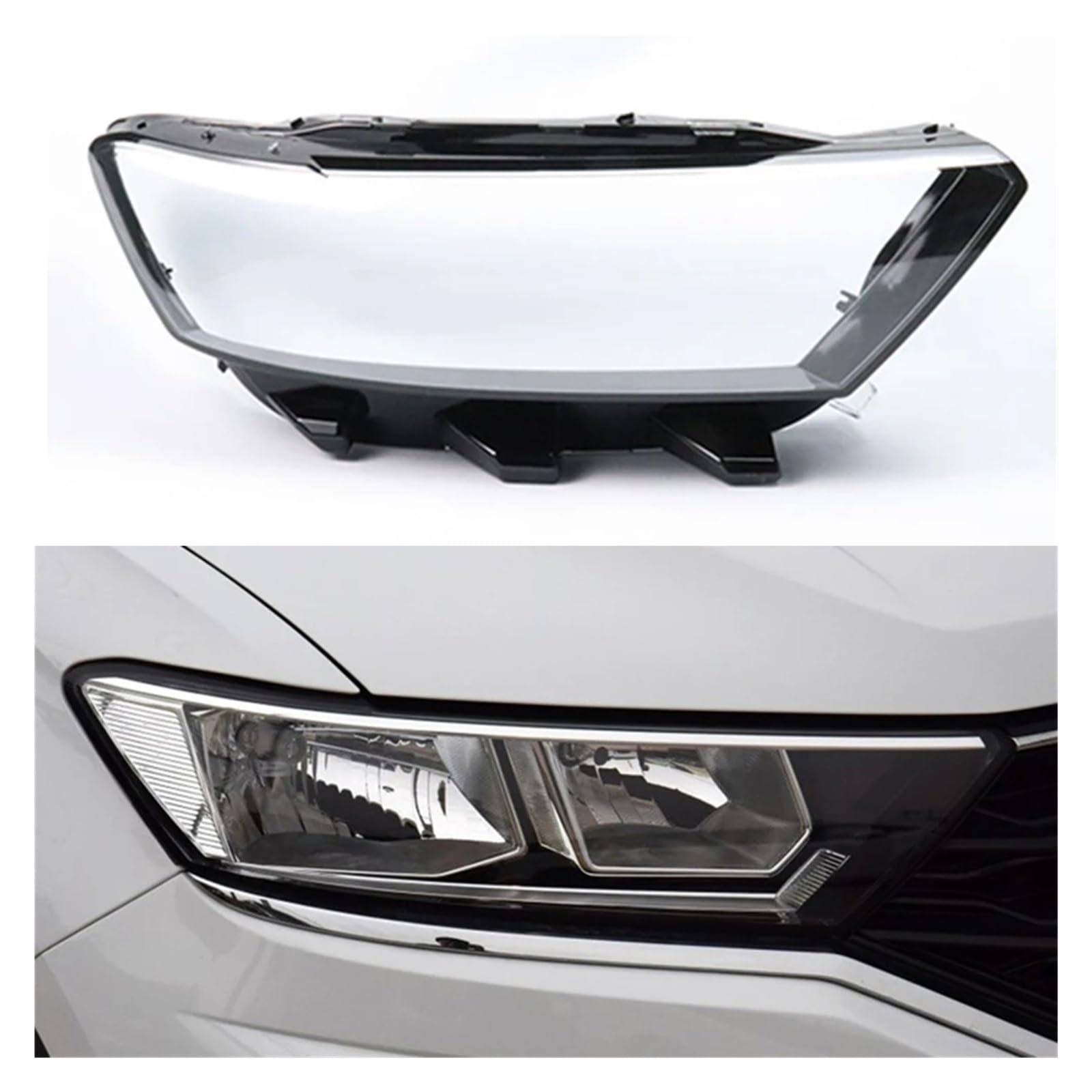 YBDFCBF Auto Transparente Abdeckung Scheinwerfer Shell Lampe Schatten Scheinwerfer Abdeckung Lampenschirm Fall Kompatibel for VW T-ROC 2018 2019 2020 2021 2022(Right) von YBDFCBF