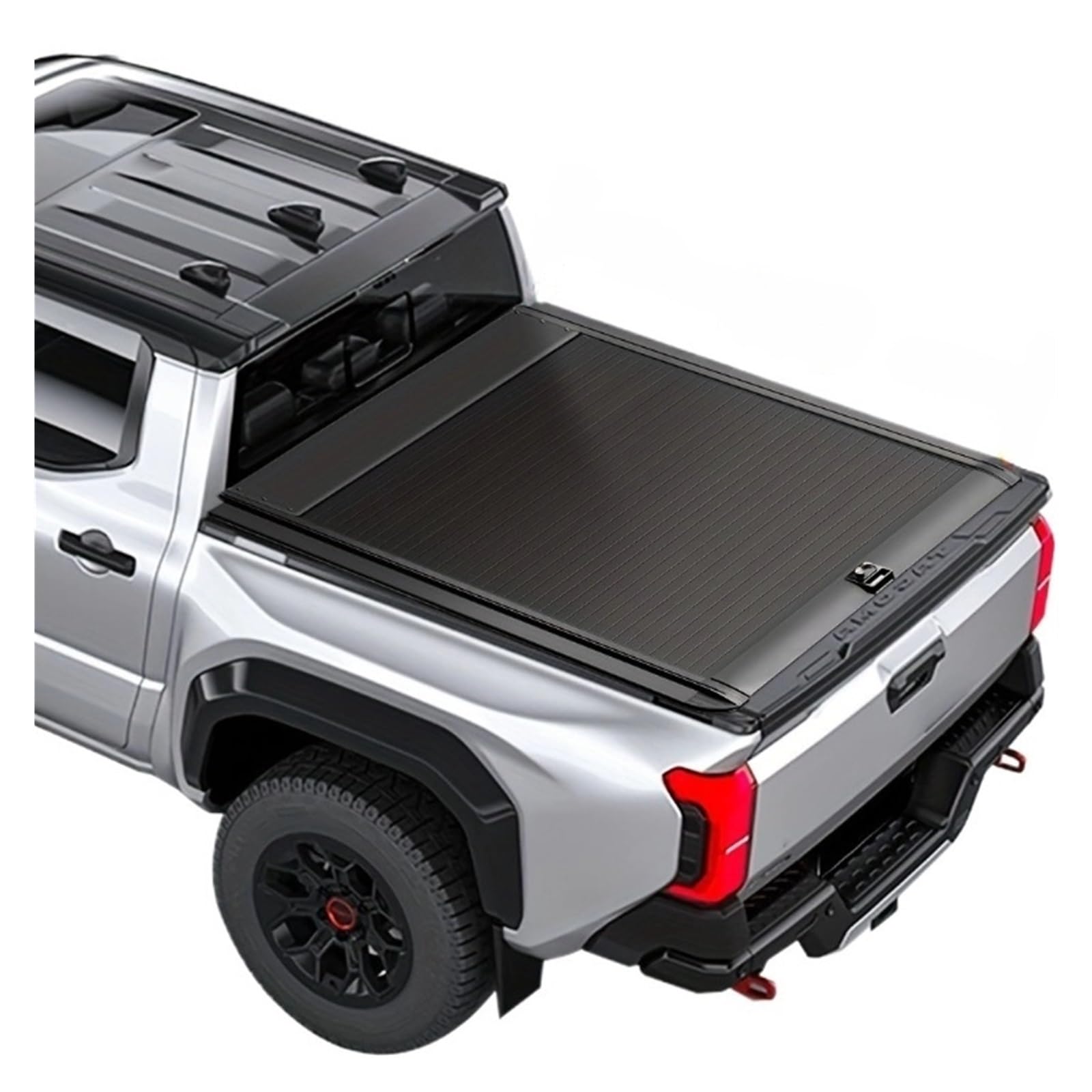 YBDFCBF Automatisch rollender Tonneau-Abdeckungsdeckel, hart einziehbar, kompatibel mit Hilux Vigo 2015–2025, Ladeflächenabdeckung mit Schloss, LKW-Ladeflächen-Zubehörabdeckungen(Combination Lock) von YBDFCBF